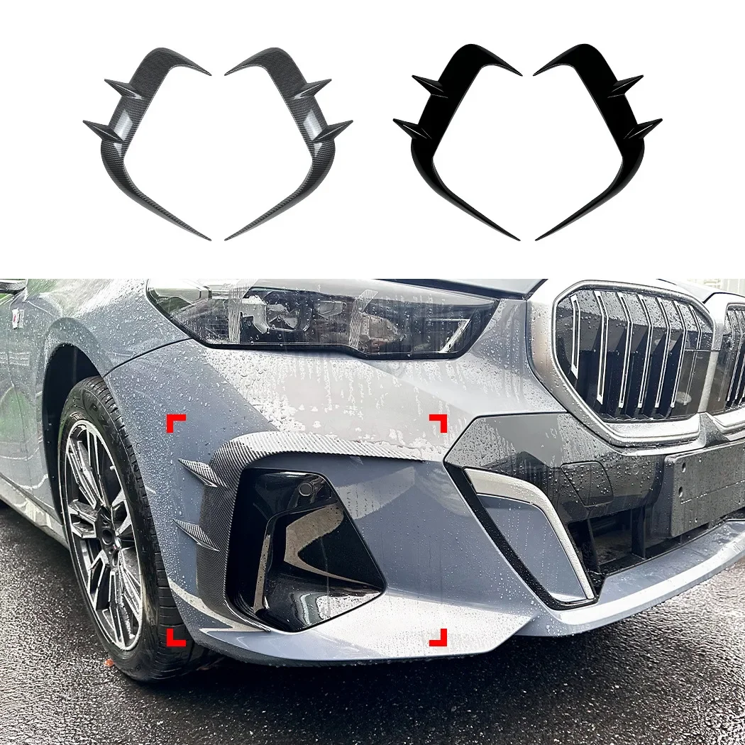 

Suitable for BMW 5 Series I5 G60 G61 2024+ M Sport Front Wind Blade Grille Splitter Canards Car Stickers Exterior Modification