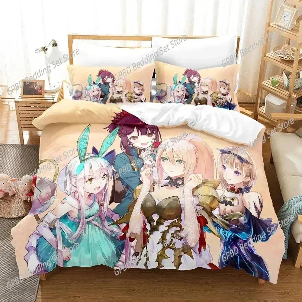 3D Print Anime Atelier Sophie Bedding Set Duvet Cover Bed Set Quilt Cover Pillowcase Comforter king Queen Size