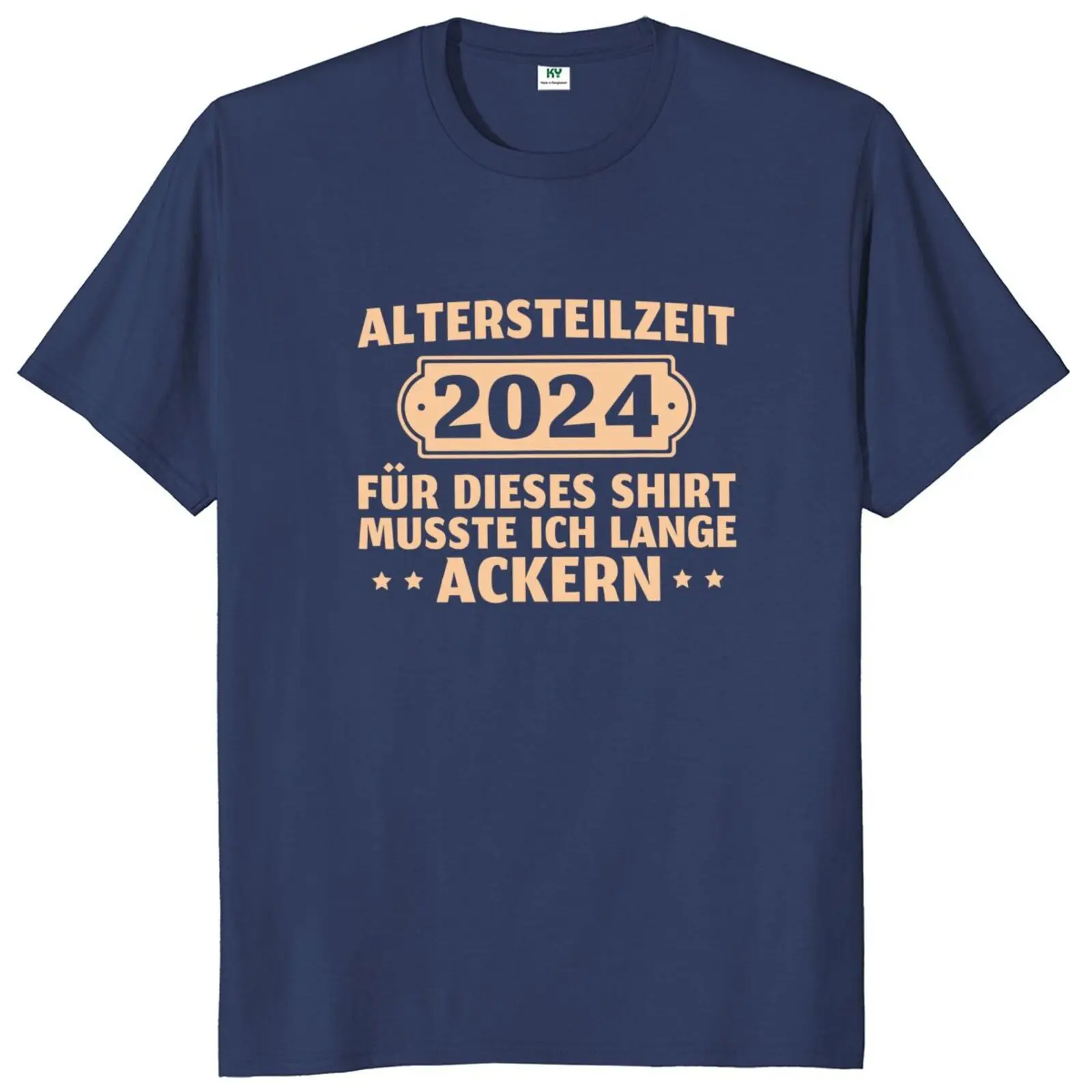 Toekomstige Pensionering 2024 T-Shirt Duits Humor Gepensioneerd Gepensioneerd Vader Cadeau Tee Tops 100% Katoenen Zachte Unisex O-hals T-Shirt Eu Maat