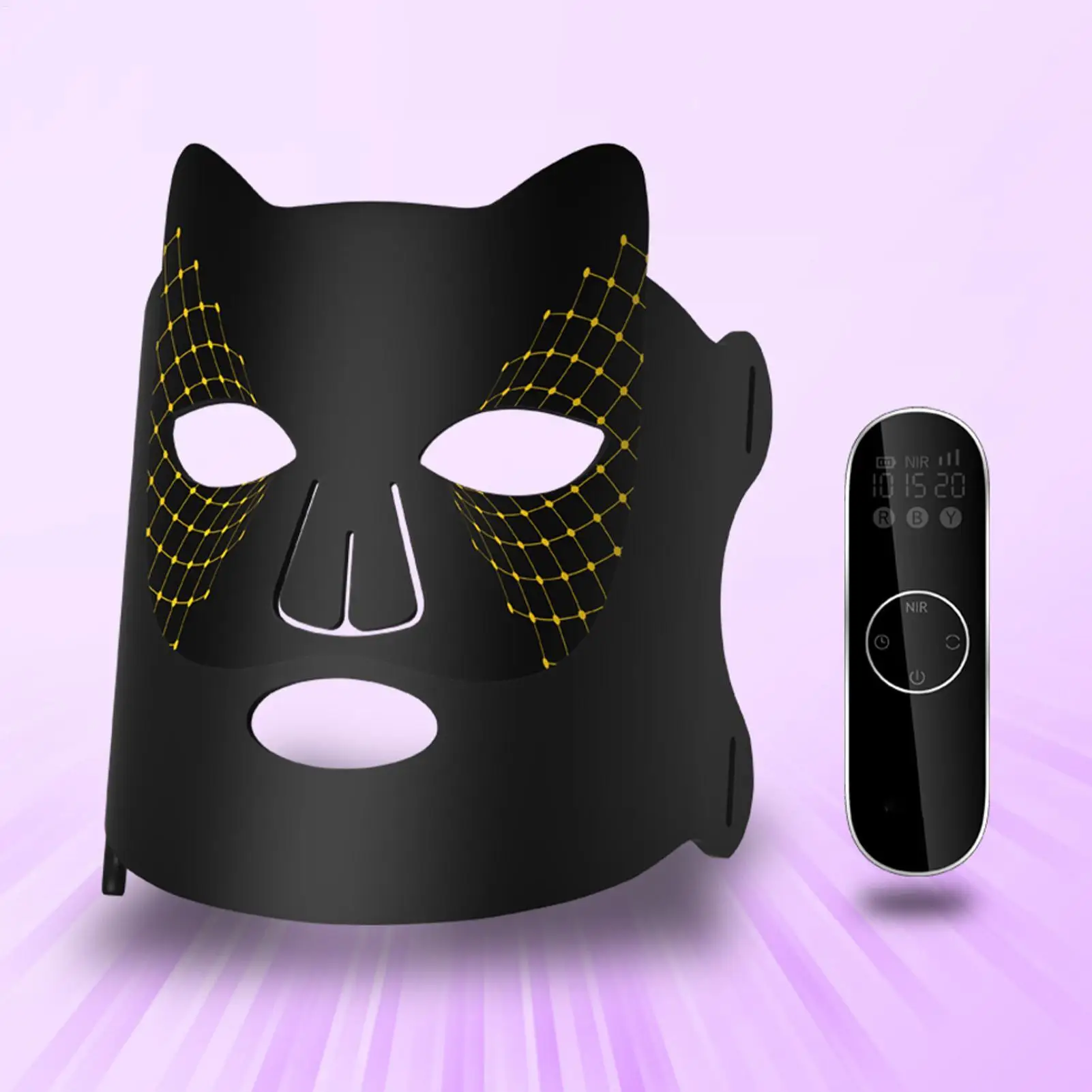 4 colori Photon Silicone Viso Maschera LED Anti-età Ringiovanimento Illumina la pelle Masque Photon Ringiovanimento Barra luminosa Spettrometro