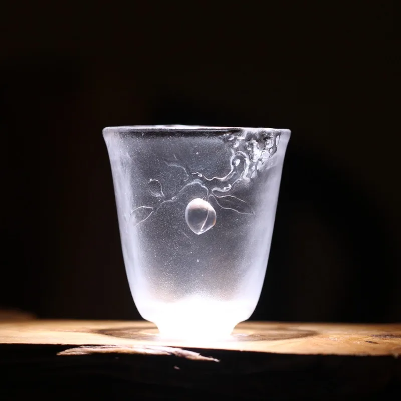Factory direct sales peach cup ancient dewaxing glazed simple tea ceremony master Chinese home tea