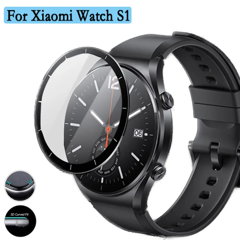 1/3/5pcs 3D Curved Composite Film For Xiaomi Watch S1 Screen Protectors Film Scratch Proof Screen Protection Watch Accessories