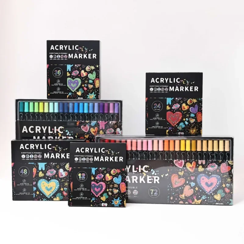 Dupla Marcadores Fine Brush Pen Dupla Dica Art Marker Colorir Mão Lettering Desenho Material Escolar 12 Pcs 24 Pcs 36 Pcs 60 Pcs 80 Pcs 100 Pcs Peças 120