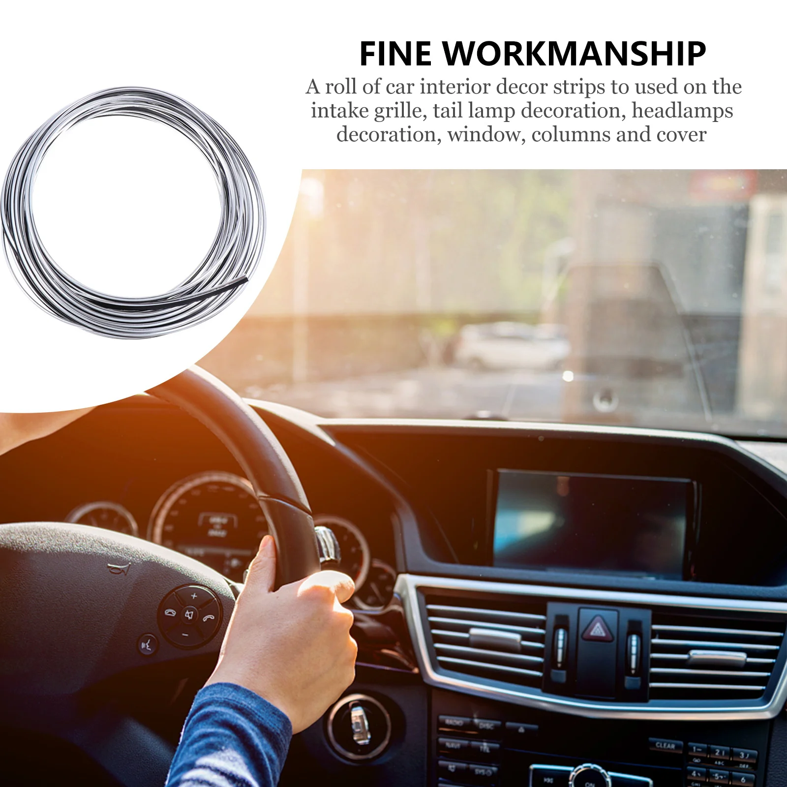

1 комплект 10 м декоративных полос для салона автомобиля: накладки для приборной панели, кромки дверей, оконных рам, бесшовная отделка, декоративная лента-стикер