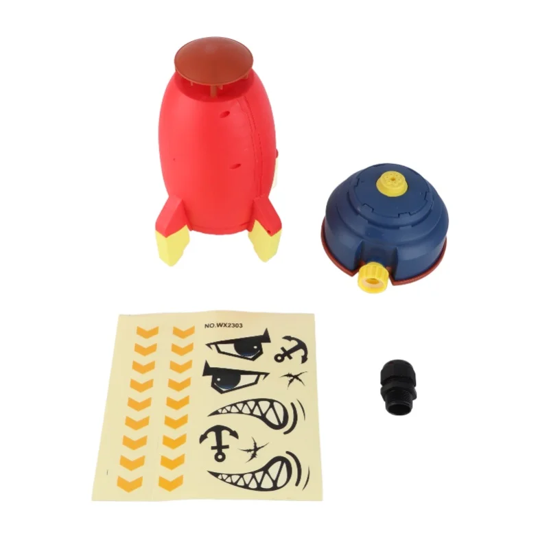 Juguete rociador de agua con forma de cohete, fácil de usar, lanzador de agua para exteriores, juguetes acuáticos para niños