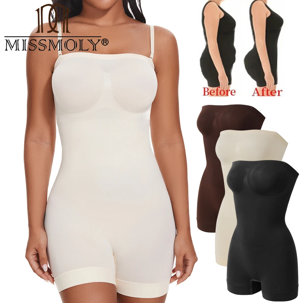 

Miss Moly Full Body Shaper High Compression Shapewear Strapless Postpartum Abdomen Slimming Sheath Corset Waist Shapers Bodysuit