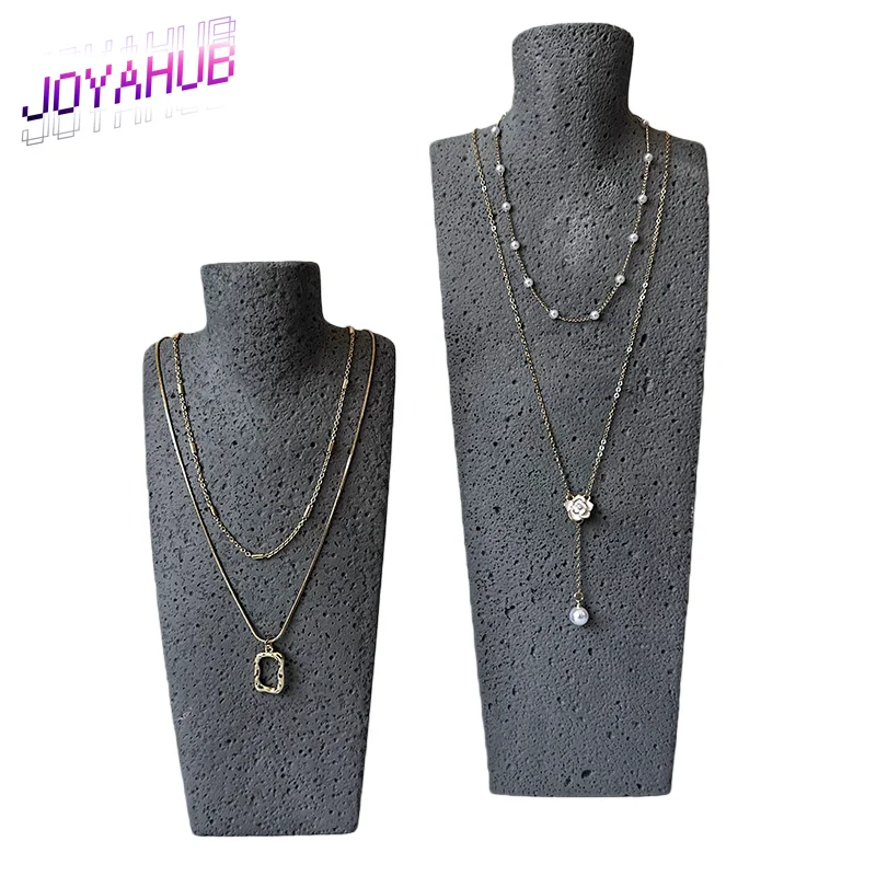 Customized LOGO Fashion Gypsum Weathering Portrait Neck Display Stand Upright Jewelry Headpiece Pendant Placement Neck Model