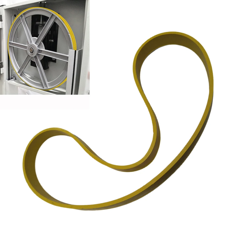 1pcs 8Inch WoodWorking Band Saw Rubber Band Perimeter 52cm Scroll Wheel Rubber Ring Machinery Power Tools Accessories Yellow