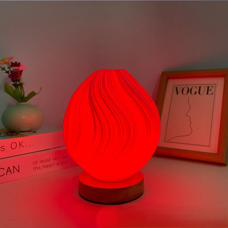 Creative Nordic Small Desk Lamp Remote Control 16 Color Atmosphere Desk Lamp Premium Bedroom Bedlight LED Night Light