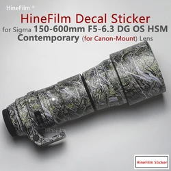 Hinefilm Lens Skin for Sigma 150-600 for Canon EF Mount Lens skin Sticker 150600 skin Protector Cover for Sigma 150 600 Wrap