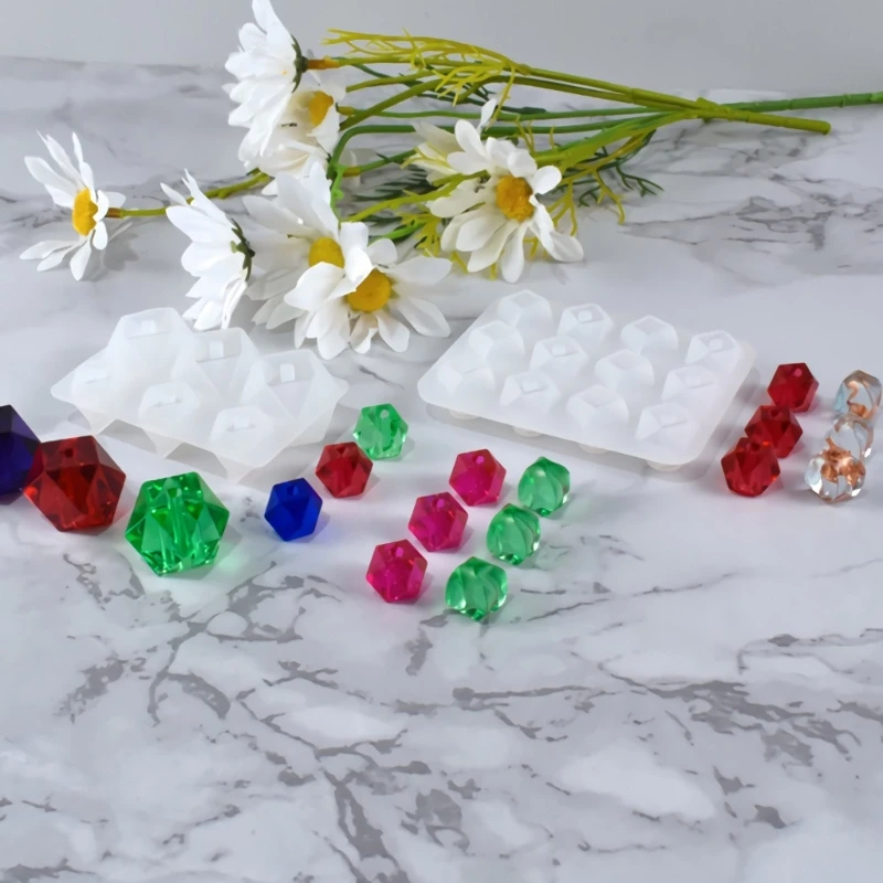 Resin Beads Molds with Hole Silicone Resin Epoxy Molds for Cabochon