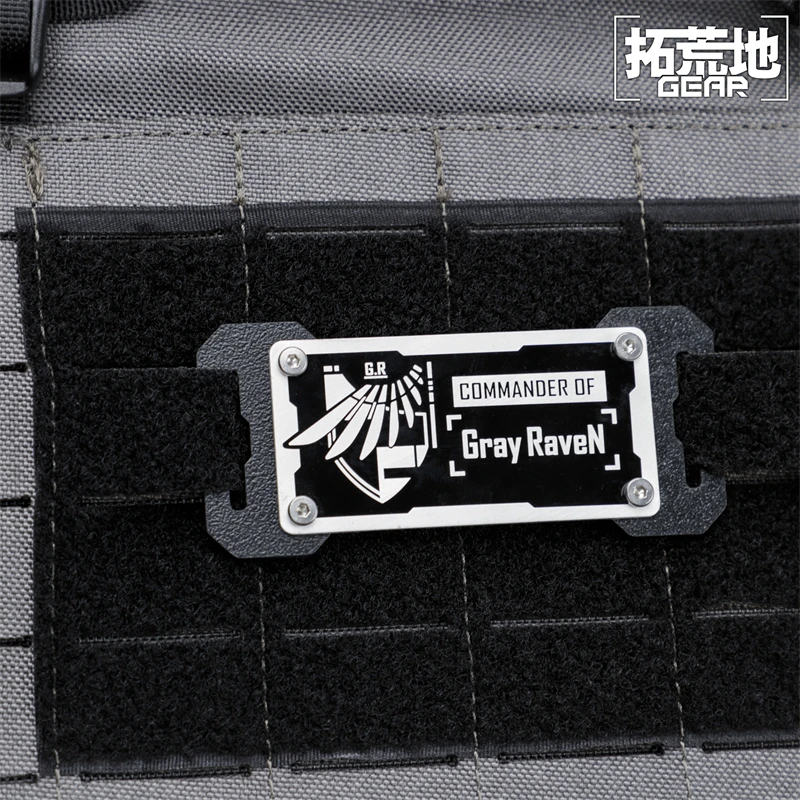 Szary Kruk Karyujący Molle Mark COSPLAY Aluminiowy Plecak Gra Lucia Liv Lee Komandor Prezent dla Fanów Akcesorium