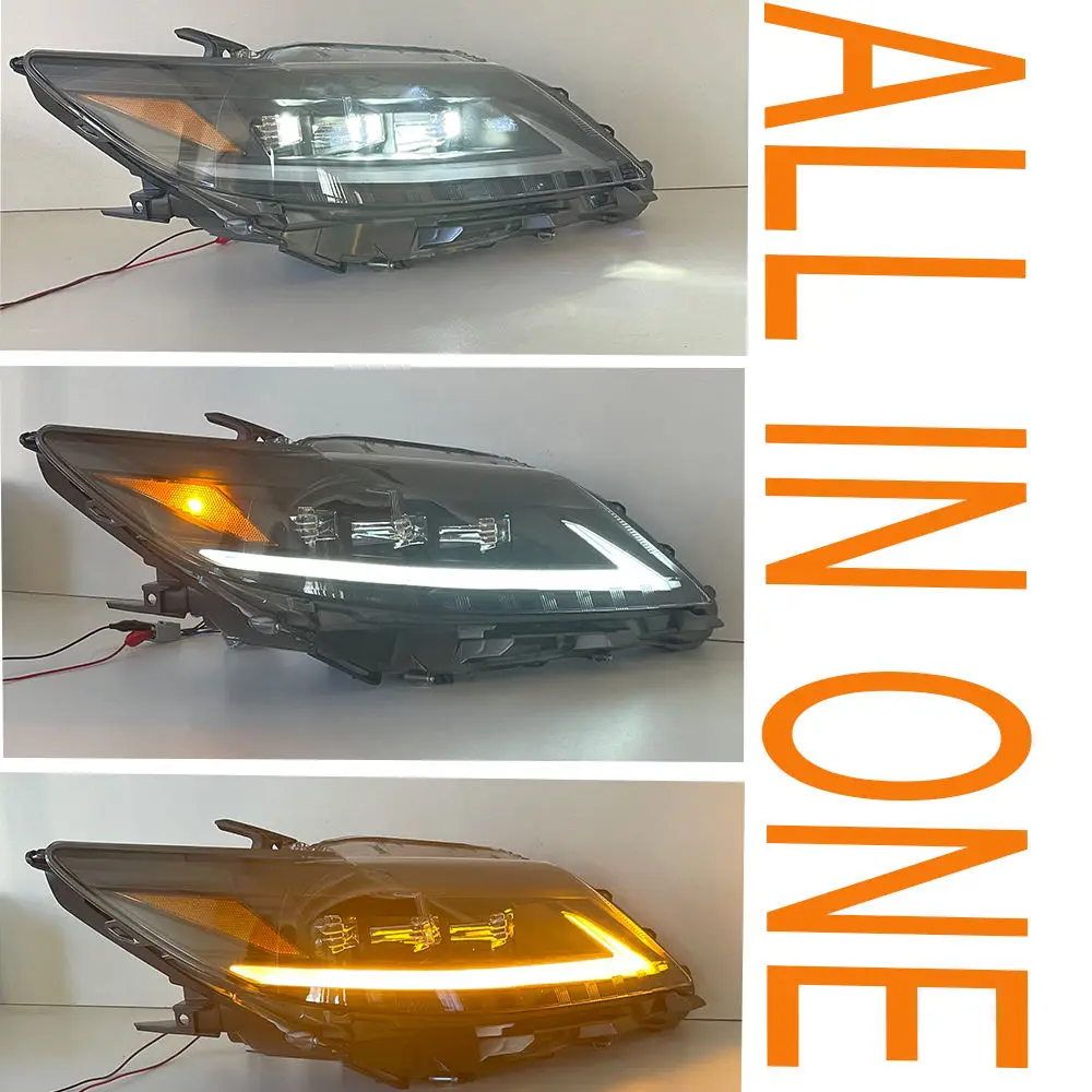 

2 шт. автомобильные фары для Lexus ES350 2012-2015 81185-33B60 81106-33A80 дневные ходовые огни указатели поворота модифицированные светодиодные 3 линзы