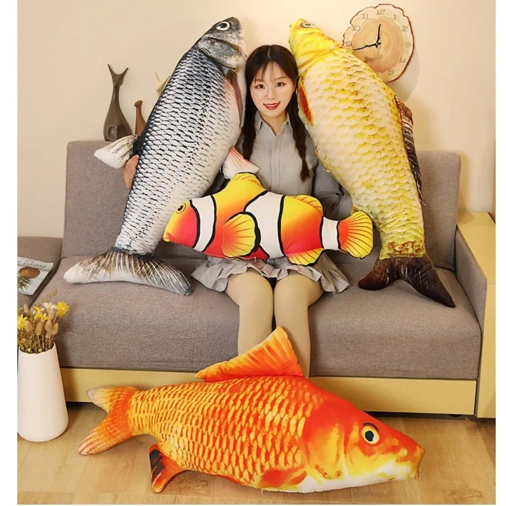 Simulation Design Fish 3D Giant Soft Material Pillow Fish Cushion Pillow Gifts Real Life Plush