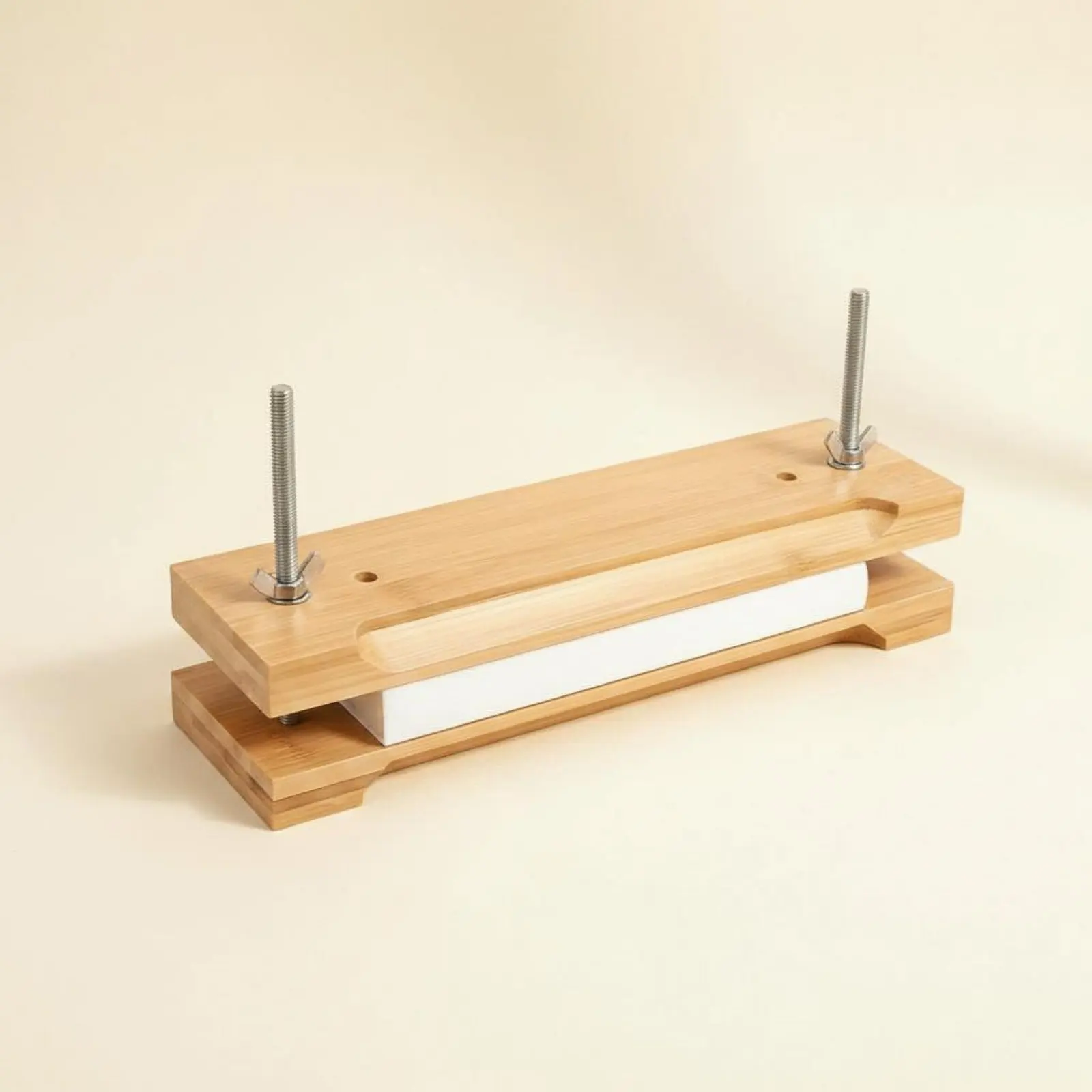 Wooden Bookbinding Press Versatile Use Bookbinding Screw Press Manual Paper Clamp Reversible Binding Tool for Crafters, Workshop