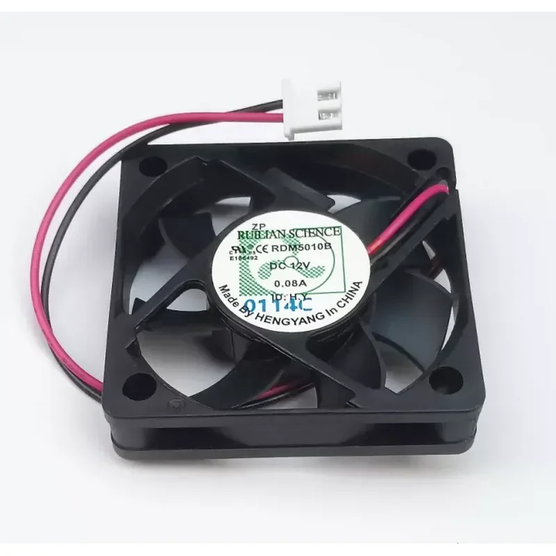 for Xinruilian 5010 5CM Cooling Fan Double Ball RDM5010B 12V 0.08A 2 Wires Brand New and Genuine