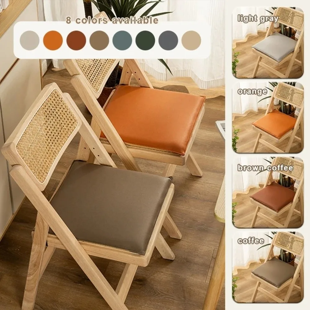 40×40cm Leather Seat Cushion 3cm Thick High Resilience Seat Cushion Pad Memory Foam PU Leather Dining Chair Cushion
