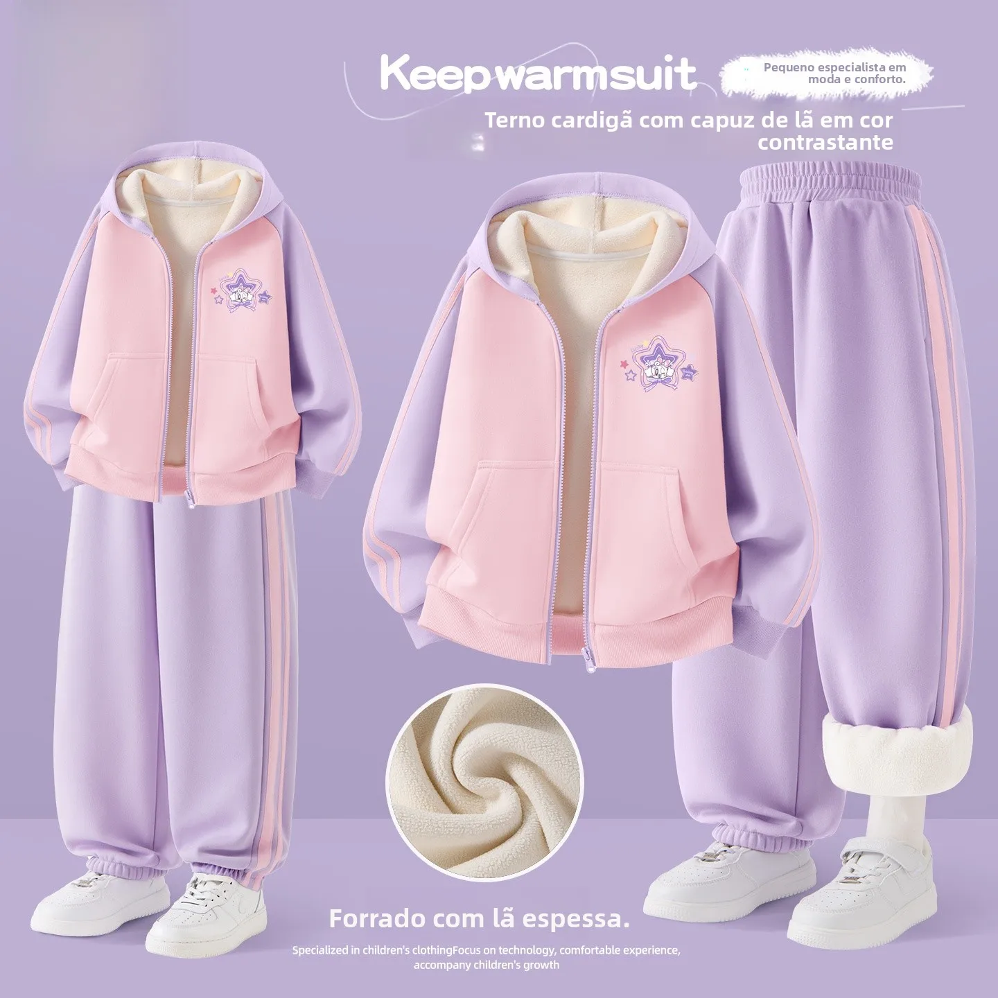 bobdog-ensemble-de-vetements-de-sport-chauds-doubles-de-polaire-pour-filles-tenue-d'hiver-decontractee-en-deux-pieces-pour-petites-filles-de-2-a-3-ans