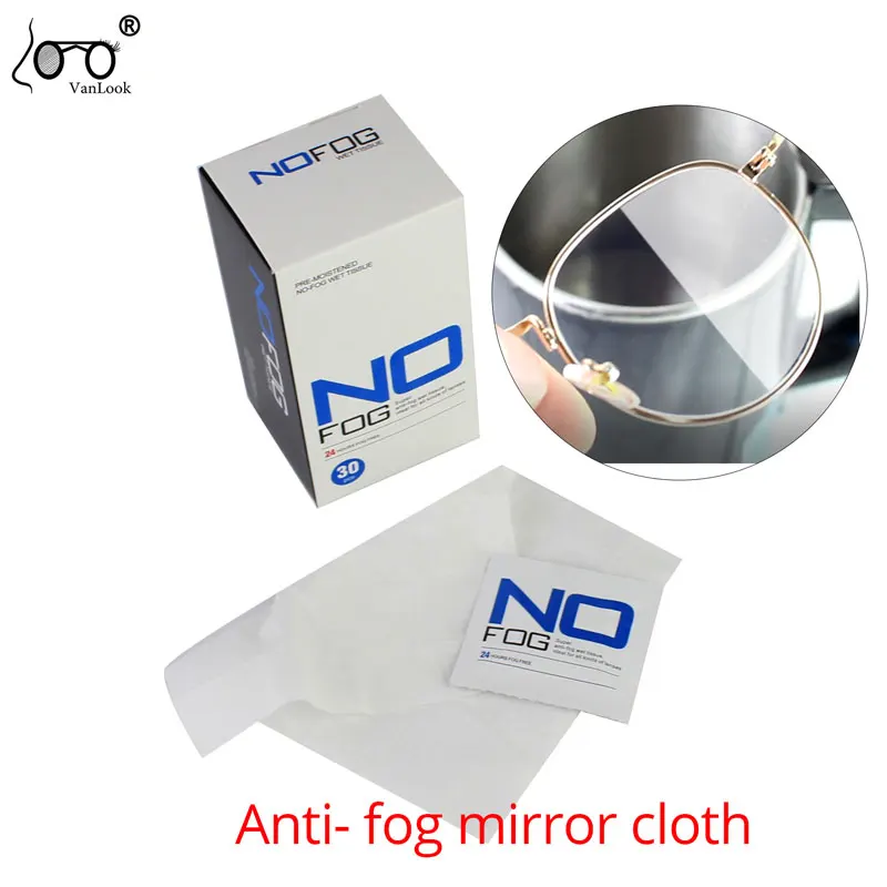 Vanlook Anti-fog Glasses Wet Tissue No Fog Anti Static Formula Long-lasting multi-coated Lenses Wipes Clean Surface