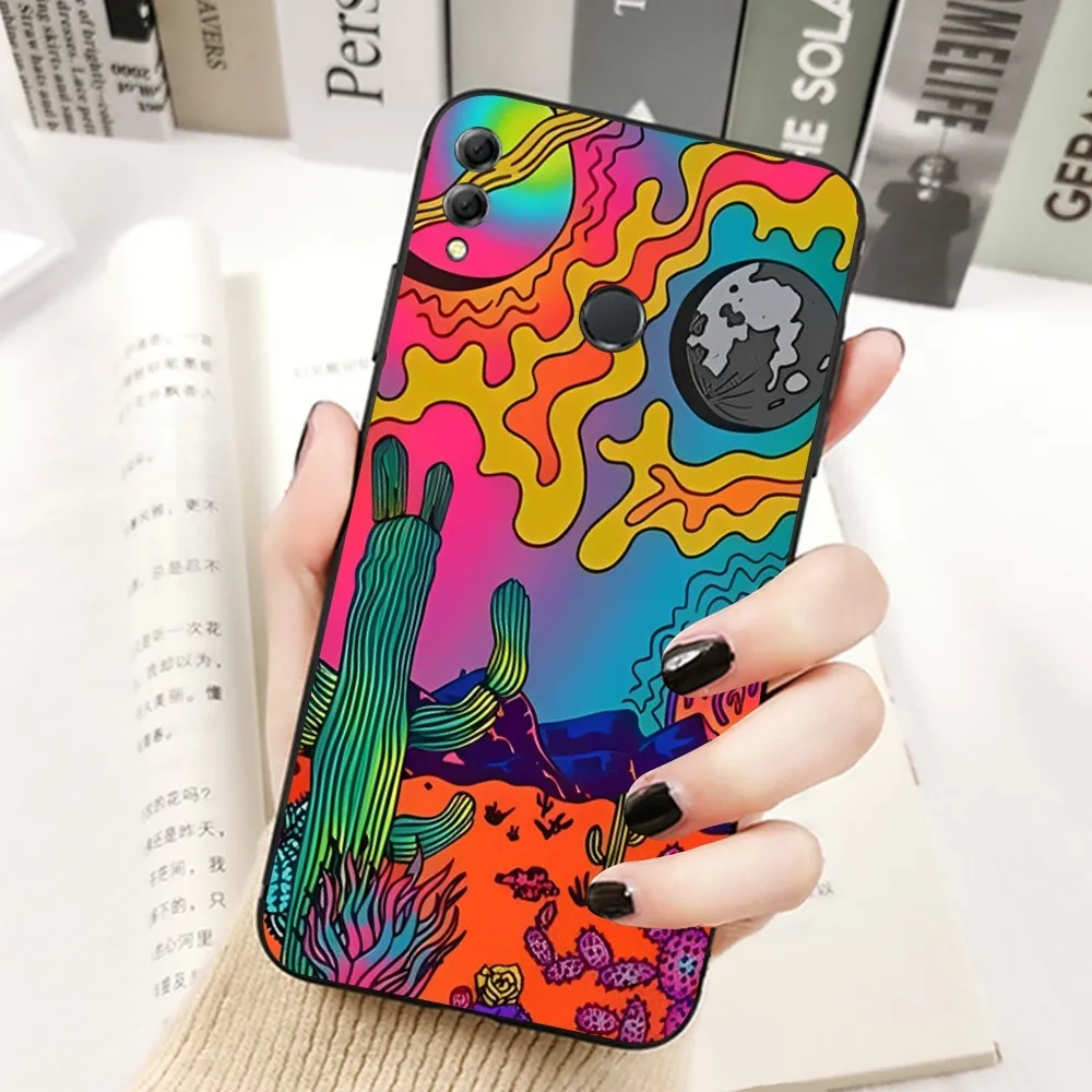 Weird Trippy Mushroom Psychedelic Art Phone Case For Huawei Honor 10 Lite 9 20 7A Pro 9X Pro 30 Pro 50 Pro 60 Pro 70 Pro Plus