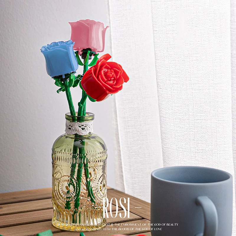 

Eternal Flower Rose Building Block Toy Compatible with Assembly Decoration Girl Valentine's Day Teacher's Day Gift