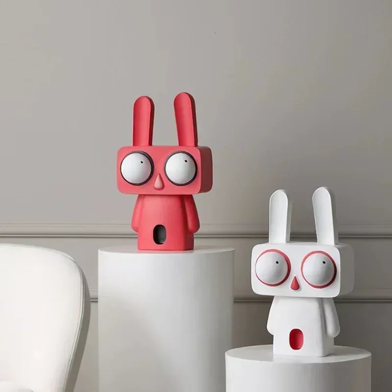 

Creative Abstract Rabbit Cartoon Ornaments Living Room Bedroom Porch Desktop Decoration Cartoon Animal Handicrafts Birthday Gift