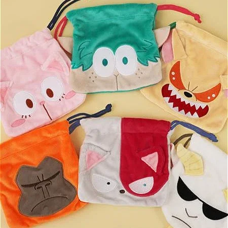 

Anime My Hero Academia Todoroki Shoto Bakugou Katsuki OCHACO URARAKA Cosplay Fluffy Dolls Storage Bag Carrying Case Mascot Gift