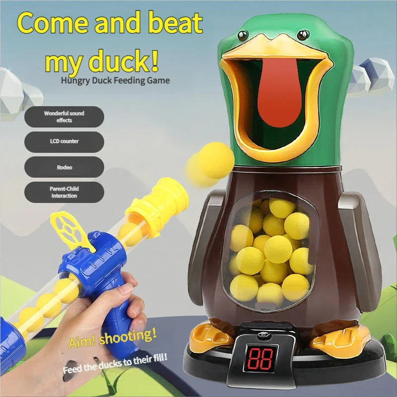 

Игровой набор для стрельбы по утятам: пневматический пистолет с электронным счетчиком очков, пульки на воздушной подушке, для мальчиков, детей, веселые игры, соревнования родителей и детей, лучшие игрушки