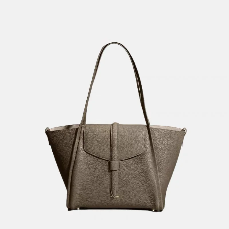 Vegetable Basket Tote Bag Female Designer Large Capacity Leather Handheld Shoulder Bag 2023 Summer New Composite Leather