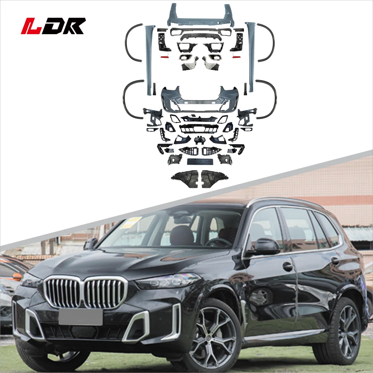 Factory Supply High Quality bodykit for 2023 BMW X5 G05 LCI M-Tech Sport Bodykit front rear bumper grille side Easy Installation