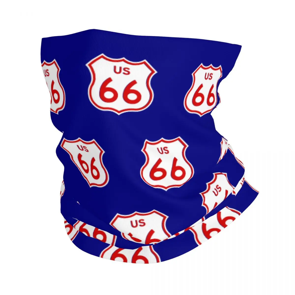 Route 66 Motorcycle Racing Bandana Neck Cover Printed Wrap Scarf Multi-use Face Mask Running Unisex Adult All Season