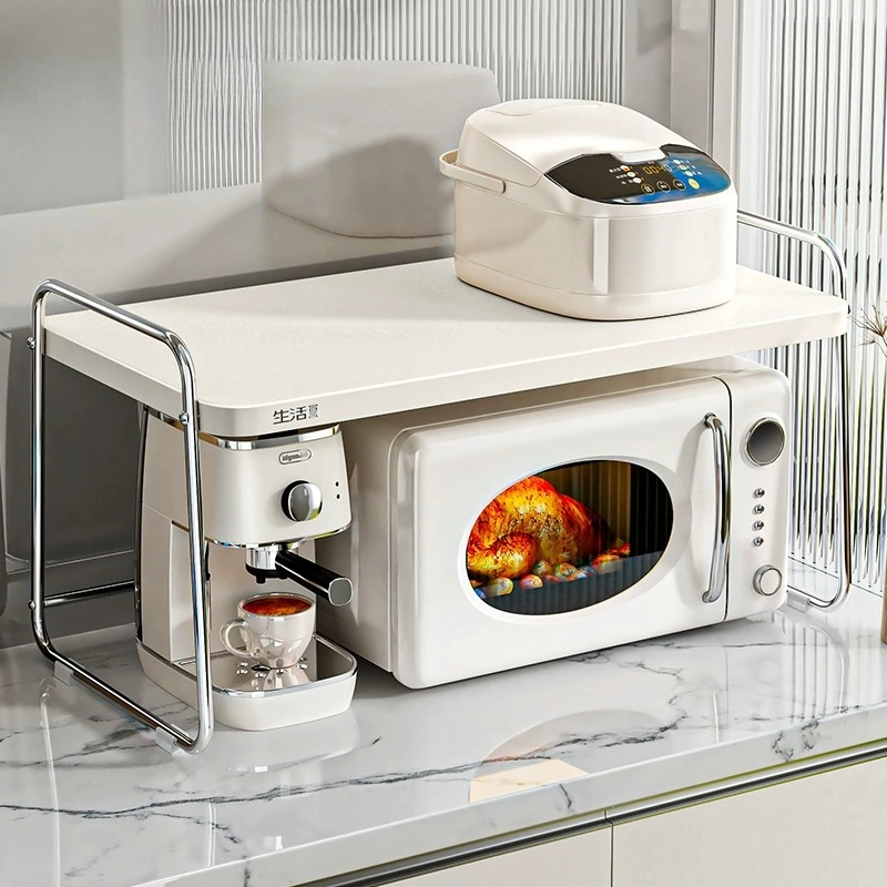 

Стеллаж для хранения из нержавеющей стали, многофункциональный стеллаж для хранения, полка для микроволновой печи, кухонный стеллаж для микроволновой печи