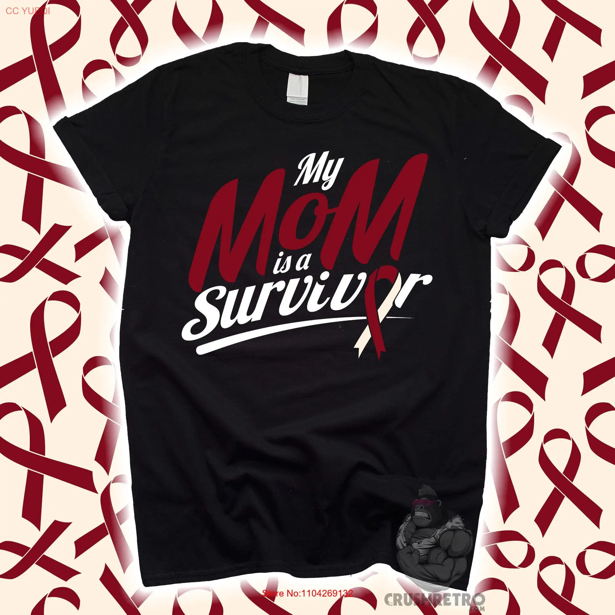 

Survivor Head and Neck Cancer Awareness T Shirt for Shirtn Kids SweaT Family Ribbon long or short sleeves