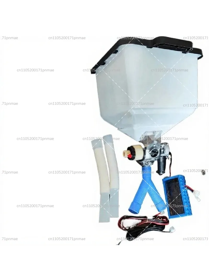 40L Electric Twin-Chute Poultry Manure Spreader Automatic Feeding System for Chicken Coop Farm