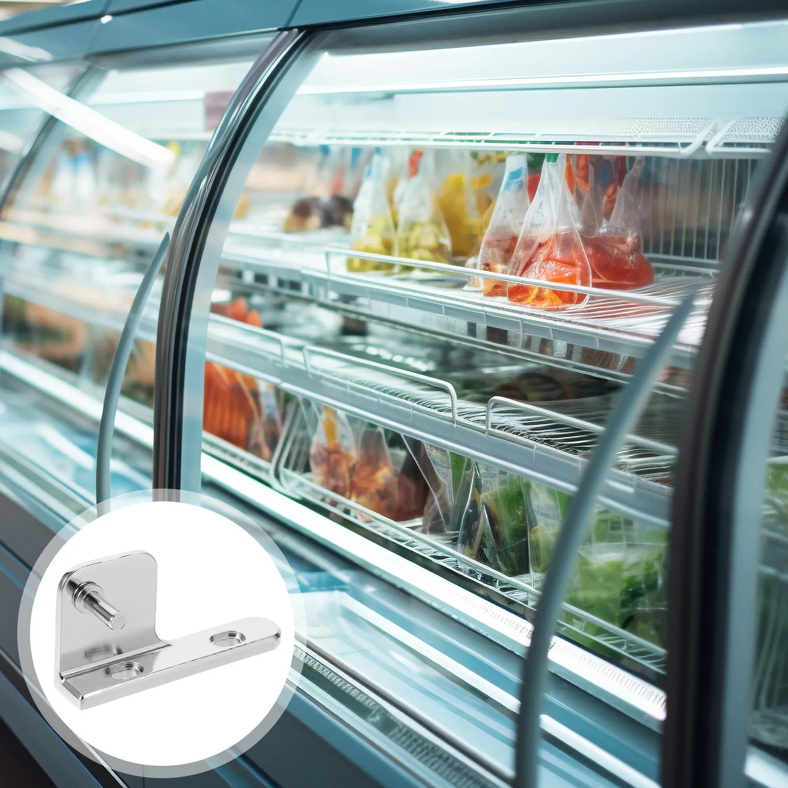 Commercial Stainless Steel Refrigerator Door Hinge Heavy Duty Freezer Hinge for Display Coolers Restaurants Cafes Retail Stores