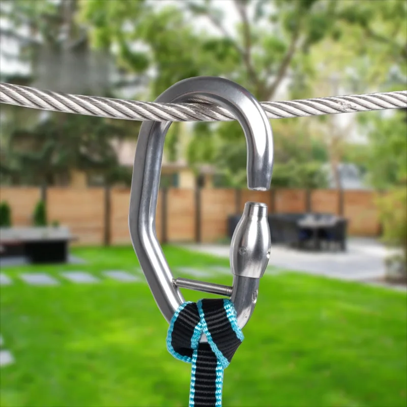 Heavy Steel 15kN Mountaineering Hook for Adventure Park Hiking Rock Climbing Fast Delivery