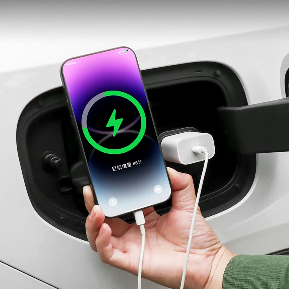 ل Changan Deepal S07 S09 S05 L07 SL03 سيارة التفريغ الخارجي المقبس ABS لهب لوازم السيارات 10A 16A سهلة التفريغ #4