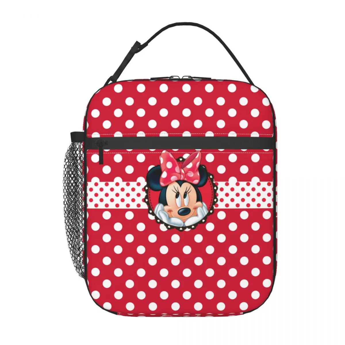 Cute Minnie Mouse Print Thermal Insulated Lunch Bags for Girl Women Portable Bento Box Cooler Thermal Lunch Boxes