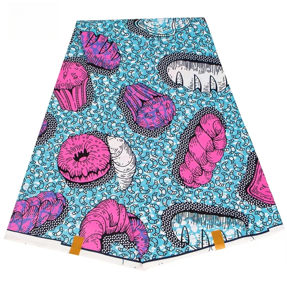 Wax Fabric African Style Breathable Quick-Dry Polyester High Quality Summer Dress First Choice Multi-Color Mix