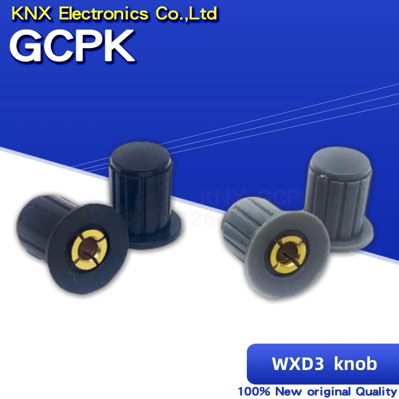 5PCS black grey knob button cap is suitable for high quality WXD3-13 2W WXD3-12 1W potentiometer knob KYP16-16-4