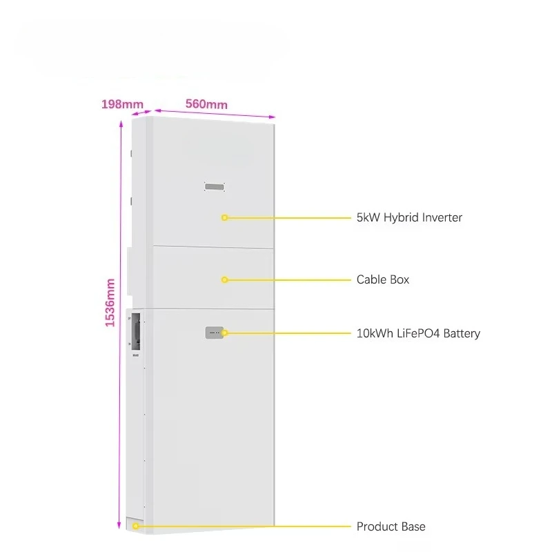 نظام GSL ENERGY الذكي BMS الكل في واحد 10kw/10kwh 48v 200Ah تخزين الطاقة الشمسية Lifepo4 بطارية ليثيوم مع عاكس هجين بالطاقة الشمسية