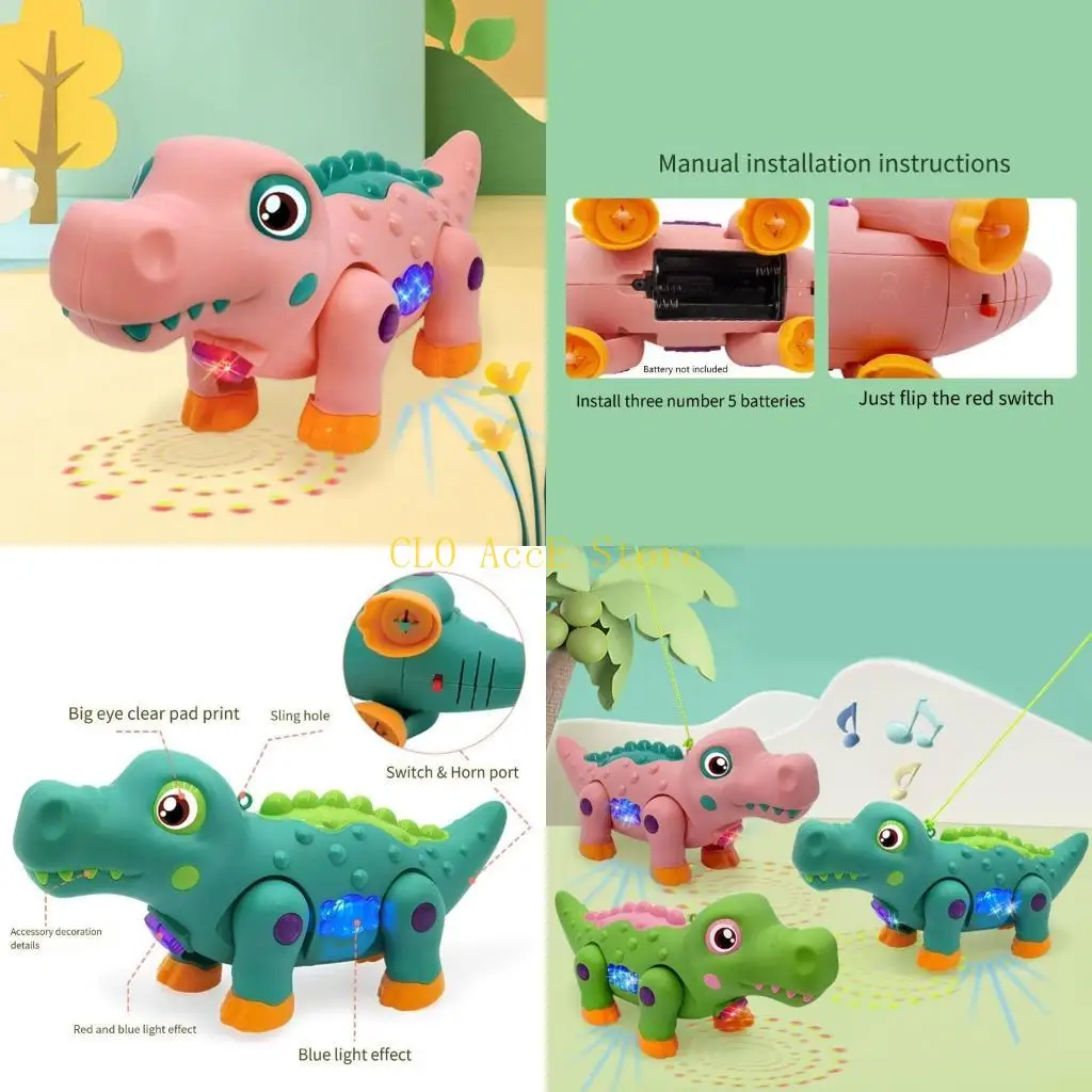 

16FE Children Glowing Toy Early Education Music Sounding Walking Toy
