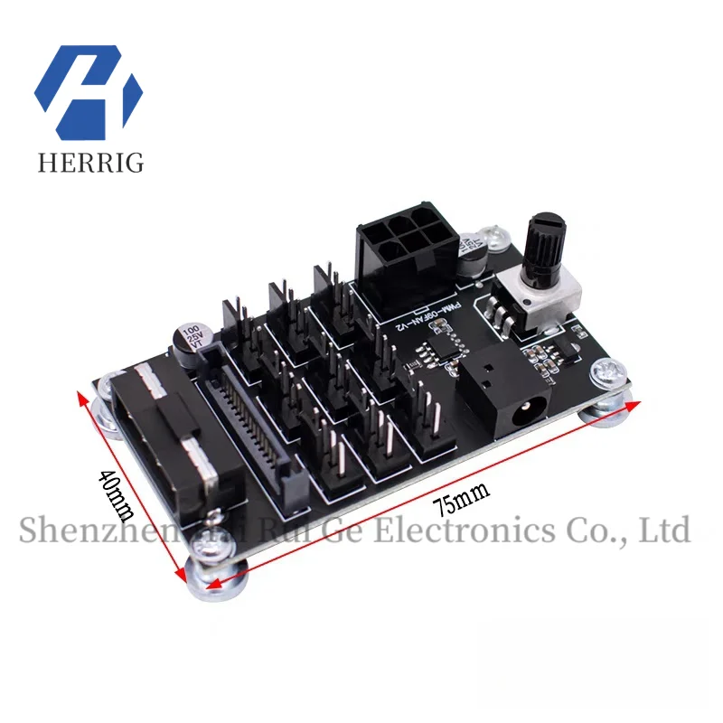 

PWM Violent Fan Governor Computer Case 9-way High Power Fan Hub Controller Noise Reduction SATA Graphics Card
