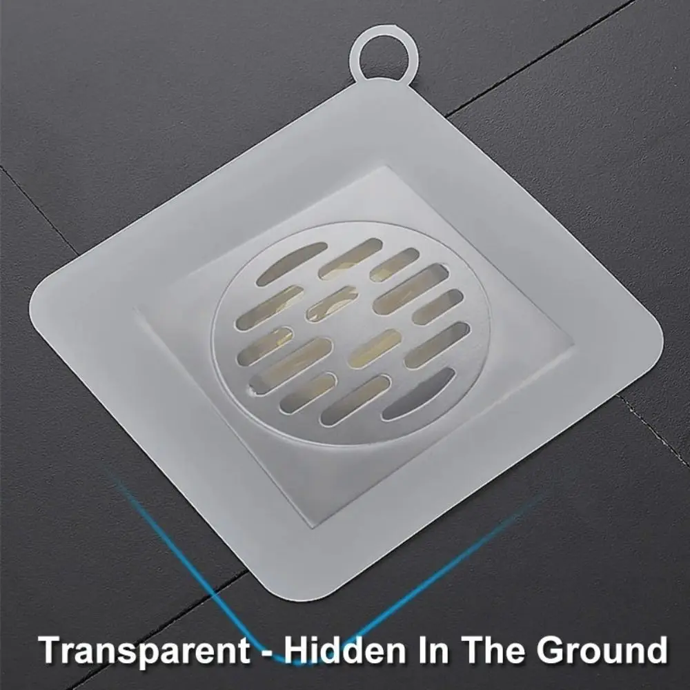 

Insect-proof Thick Silicone Floor Drain Block Odors Transparent Deodorant Cover Invisible Design Seal Floor Cover Household