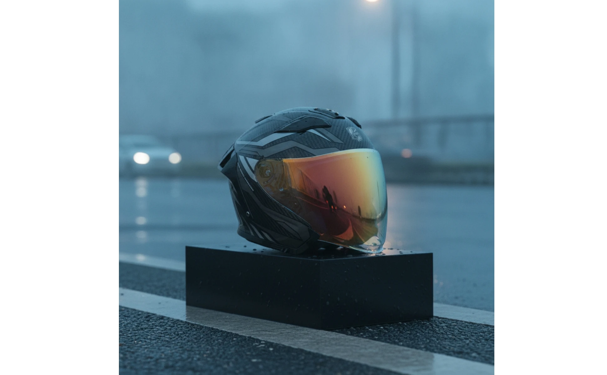 Helmet with Dual Visor Aerodynamic Carbon Fiber Helmet Ventilated Blocking for Motorcyclists, Motorcycle Riding Helmet with Dual Visor Aerodynamic Carbon Fiber Helmet Ventilated Blocking for Motorcyclists, Motorcycle Riding