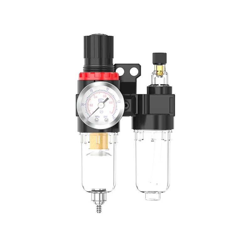 El filtro de aire del separador de aceite y agua del compresor de aire AFR2000 + AL2000 G1/4 AFC2000 se utiliza para reducir la válvula de presión
