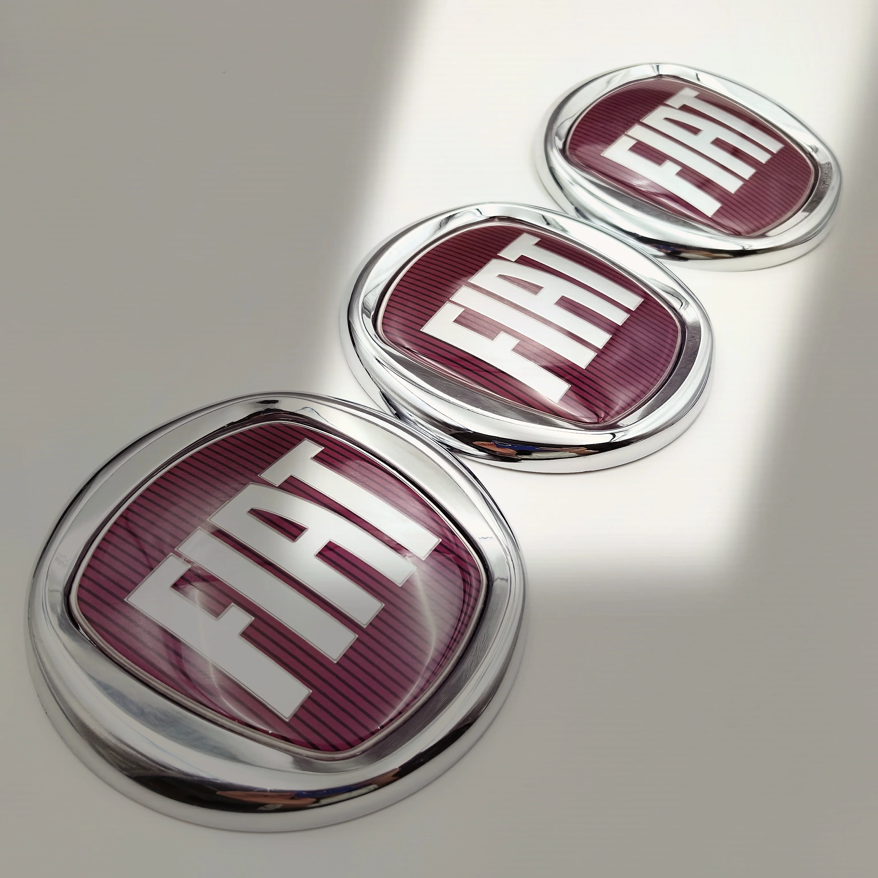 1PCS FIAT Emblem Car Front grill Rear Bumper tail door trunk Emblem 63mm 85mm 90mm 95mm 100mm 120mm 9cm 12cm 8.5cm 9.5cm 10cm