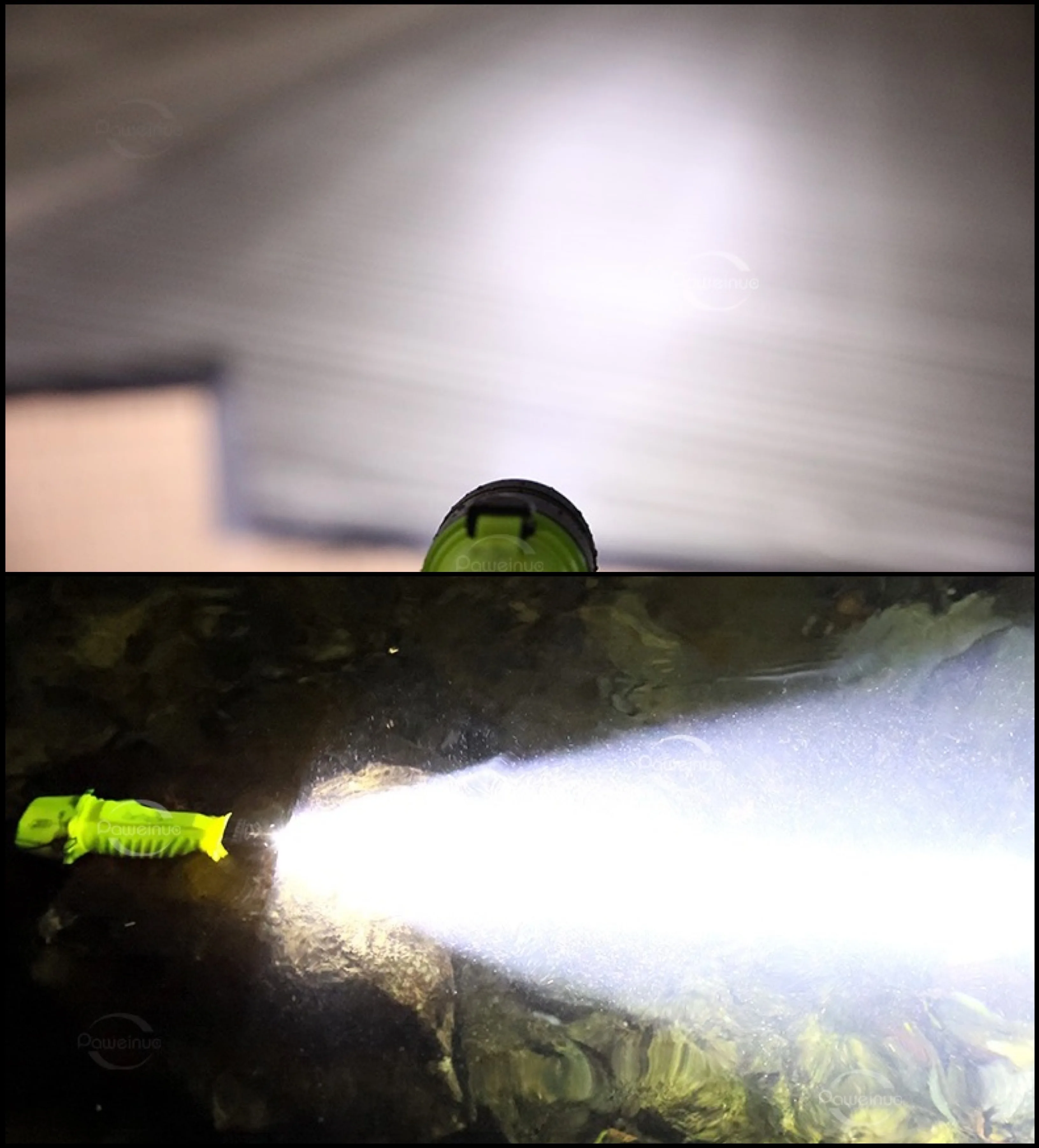 Diving Flashlight Rechargeable Strong Light Professional Diving Torch Scuba IPX8 Waterproof Submersible Fishing Lamp At Night