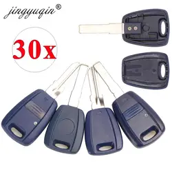 jingyuqin 30pcs Remote Car Key Shell Case For Fiat 500 Ducato Punto Doblo Bravo Palio Stilo Daily Auto Transponder GT15R/SIP22