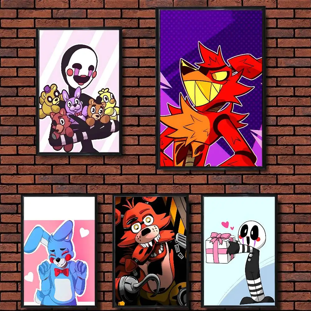 Springtrap Five Nights at Freddys Poster HD Art Sticky Wall Waterproof Home Living Room Bedroom Bar Aesthetic Decoration